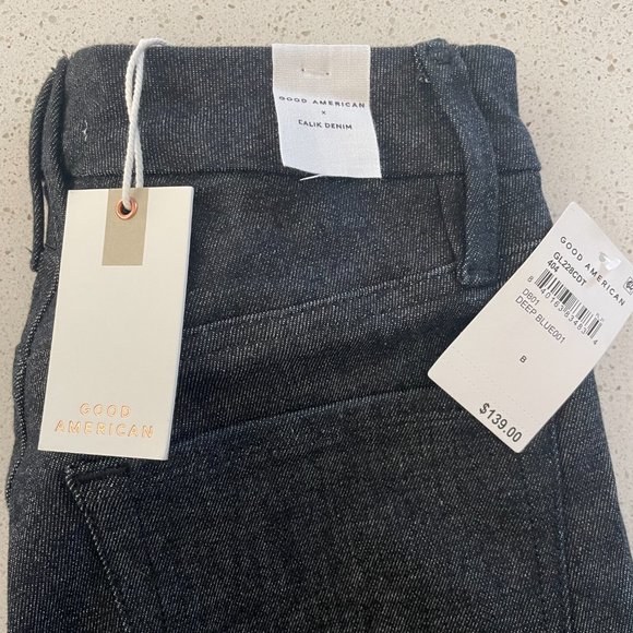 Good American Always Fits Skinny Jeans in Deep Blue Size 6-12 - Picture 2 of 2